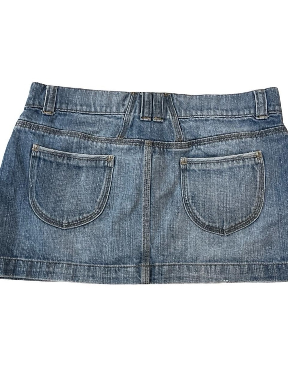 Y2K Mossimo Supply Co. Washed Blue Denim Mini Skirt - Picture 5 of 6